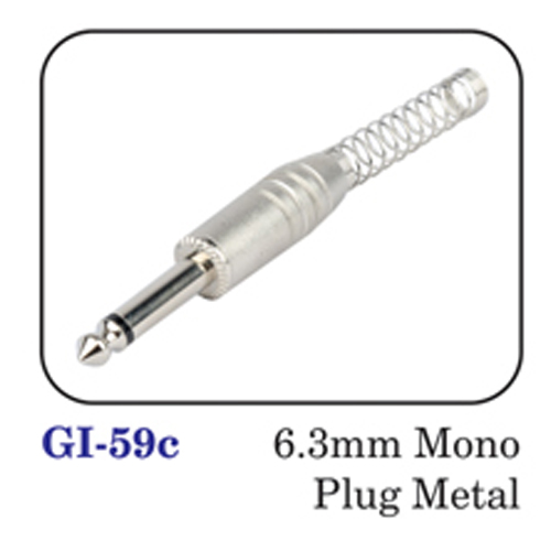 6.3mm Mono Plug Metal