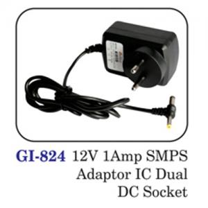 12v 1amp Smps Adaptor Ic Dual Dc Socket