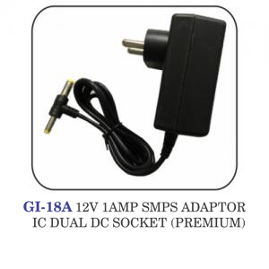 12V 1Amp Smps Adaptor Ic Dual Dc Socket