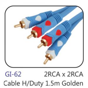 2rca X 2rca Cable H/duty 1.5m Golden