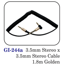 3.5 Mm Stereo X 3.5mm Stereo Cable 1.8mm Golden