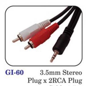 3.5mm Stereo Plug X 2rca Plug Cable 1.5m