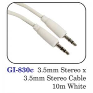 3.5mm Stereo X 3.5mm Stereo Cable 10m White