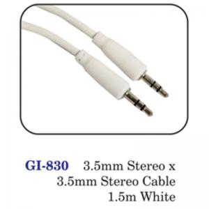 3.5mm Stereo X 3.5mm Stereo Cable 1.5m White