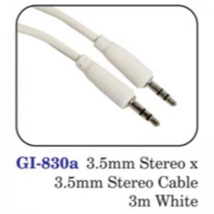 3.5mm Stereo X 3.5mm Stereo Cable 3m White