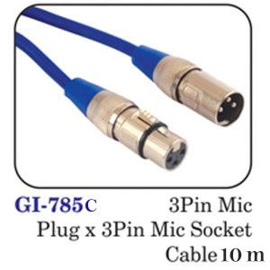 3pin Mic Plug X 3pin Mic Socket Cable 10m