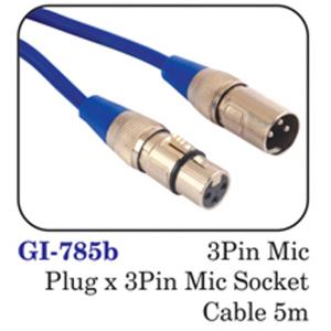 3pin Mic Plug X 3pin Mic Socket Cable 5m