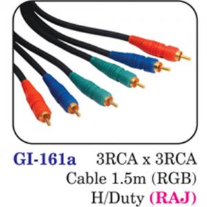 3rca X 3rca Cable 1.5m (rgb) H/duty (raj)