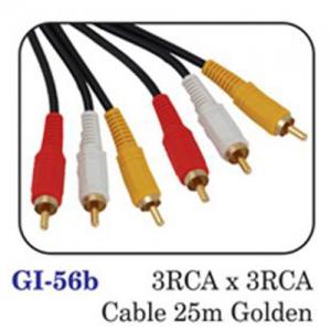 3rca X 3rca Cable 25m Golden