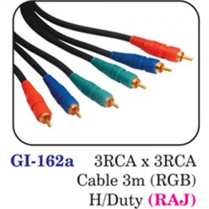 3rca X 3rca Cable 3m (rgb) H/duty (raj)