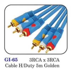 3rca X 3rca Cable H/duty 5m Golden