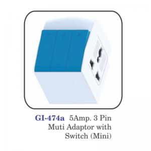 5amp. 3 Pin Multi Adaptor With Switch (mini)