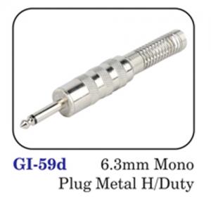 6.3mm Mono Plug Metal H/duty