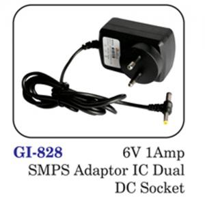 6v 1amp Smps Adaptor Ic Dual Dc Socket