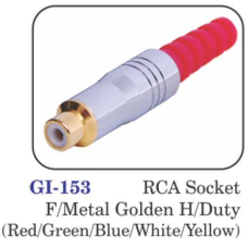 Rca Socket F/metal Golden H/duty (red/green/blue/white/yellow)