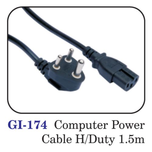 Computer Power Cable H/duty 1.5m
