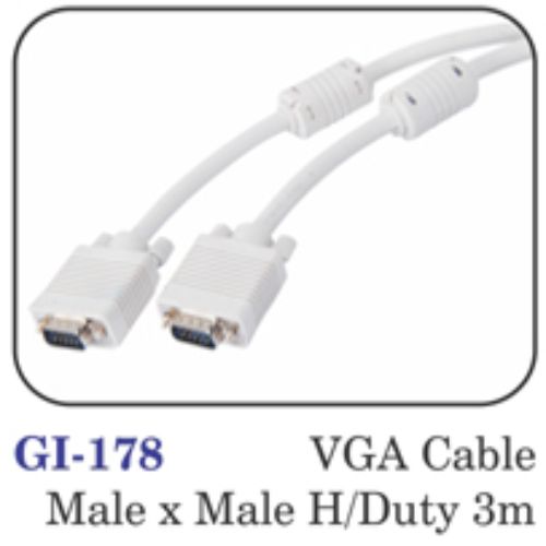 Vga Cable Male X Male H/duty 3m