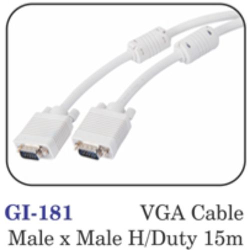 Vga Cable Male X Male H/duty 15m
