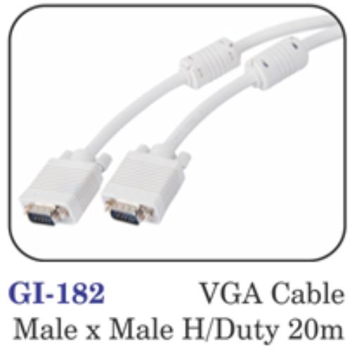Vga Cable Male X Male H/duty 20m