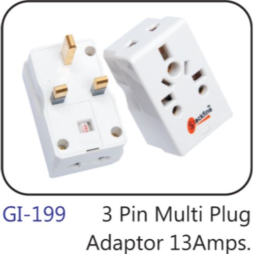 3 Pin Multi Plug Adaptor 13amps.