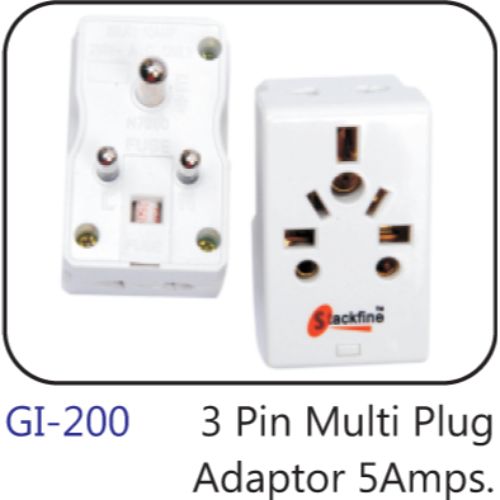 3 Pin Multi Plug Adaptor 5amps.