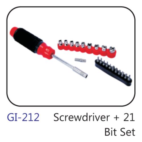 Screwdriver + 21 Bit Set