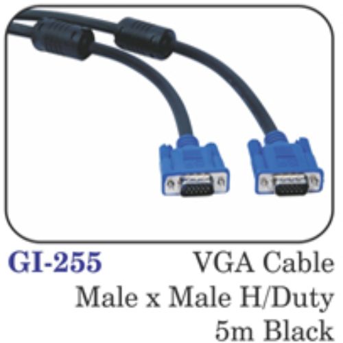 Vga Cable Male X Male H/duty 5m Black