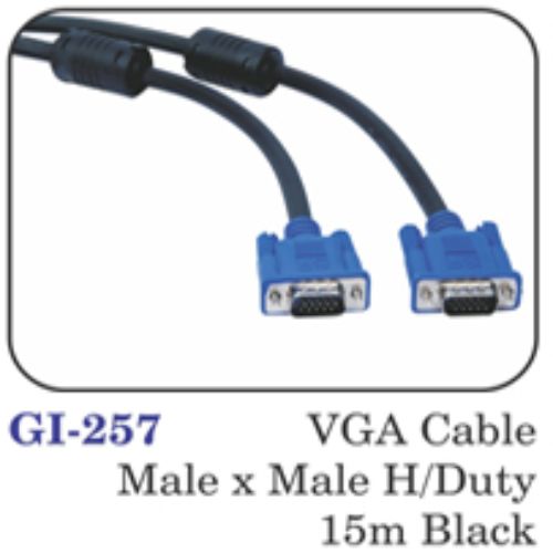 Vga Cable Male X Male H/duty 15m Black