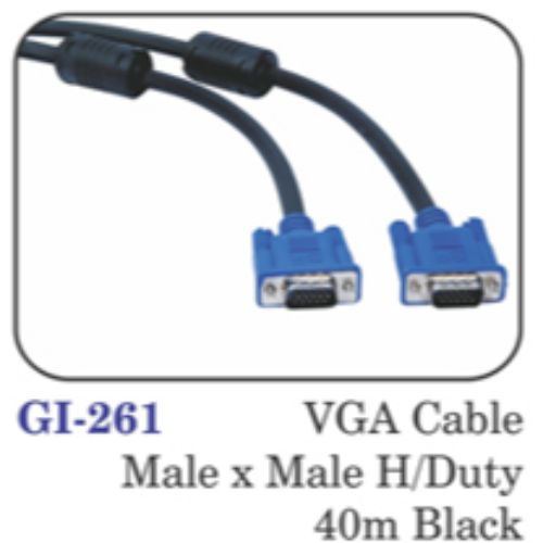 Vga Cable Male X Male H/duty 40m Black