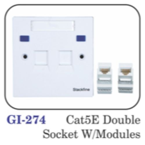 Cat5e Double Socket W/modules