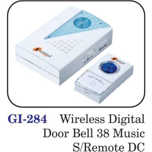 Wireless Digital Door Bell 38 Music S / Remote Dc