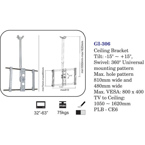 Ceiling Bracket 32" To 63"