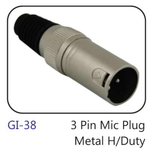 3 Pin Mic Plug Metal H/duty
