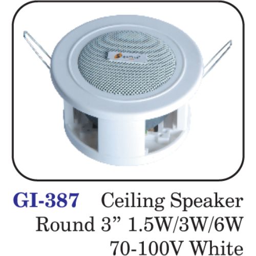 Ceiling Speaker Round 3" 1.5w/3w/6w 70-100v White