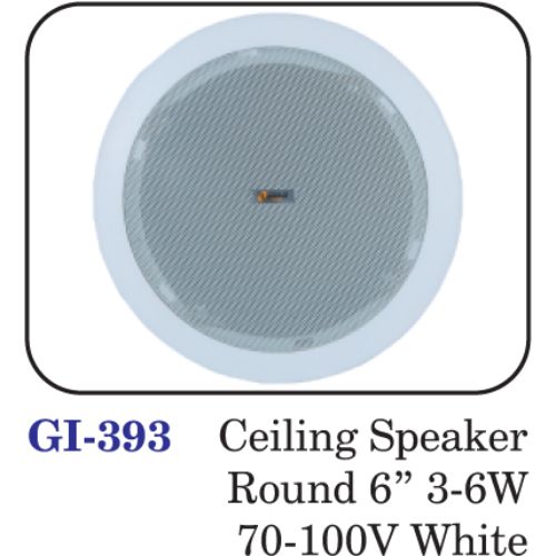 Ceiling Speaker Round 6" 3-6w 70-100v White