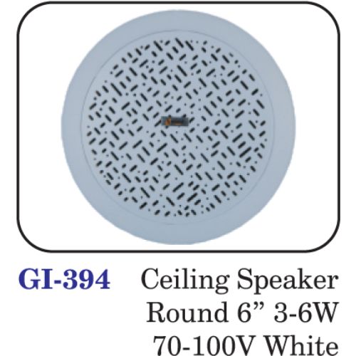 Ceiling Speaker Round 6" 3-6w 70-100v White