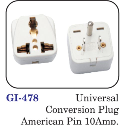 Universal Conversion Plug American Pin 10amp.