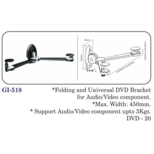 Folding And Universal Dvd Bracket For Audio/video Component