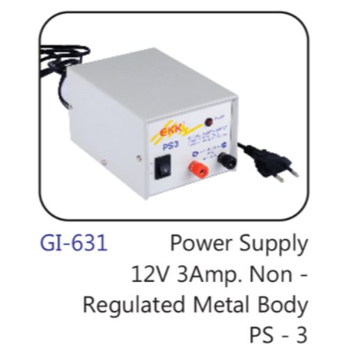 Power Supply 12v 3amp. Non-regulated Metal Body Ps-3