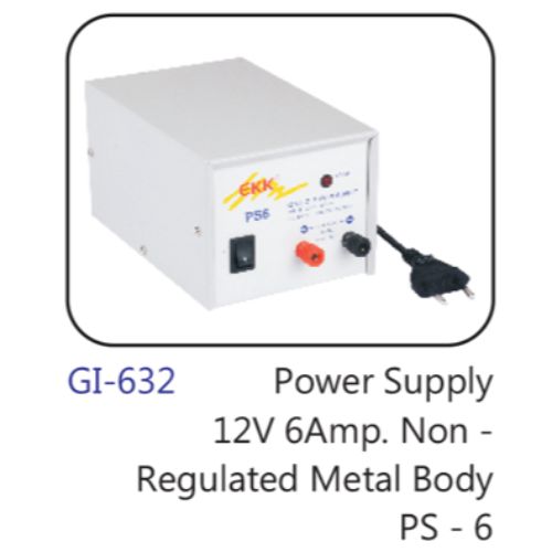 Power Supply 12v 6amp. Non-regulated Metal Body Ps-6