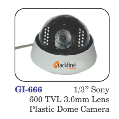 1/3" Sony 600tvl 3.6mm Lens Plastic Dome Camera