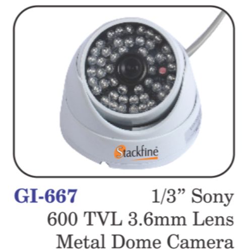 1/3" Sony 600tvl 3.6mm Lens Metal Dome Camera