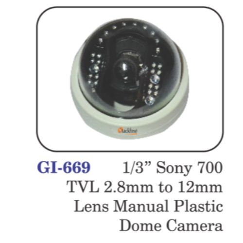 1/3" Sony 700 Tvl 2.8mm To 12mm Lens Manual Plastic Dome Camera