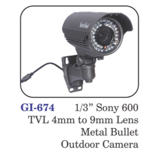 1/3"sony 600 Tvl 4mm To 9mm Lens Metal Bullet Outdoor Camera