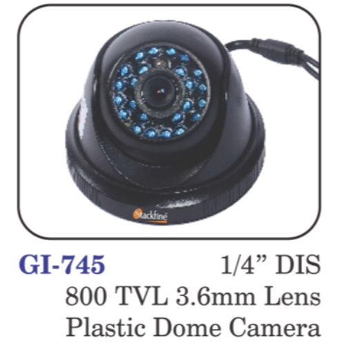 1/4" Dis 800 Tvl 3.6mm Lens Plastic Dome Camera