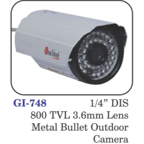 1/4" Dis 800 Tvl 3.6mm Lens Metal Bullet Outdoor Camera
