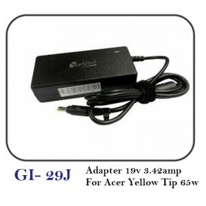 Adapter 19v 3.42amp For Acer Yellow Tip 65w