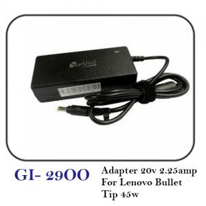 Adapter 20v 2.25amp For Lenovo Bullet Tip 45w