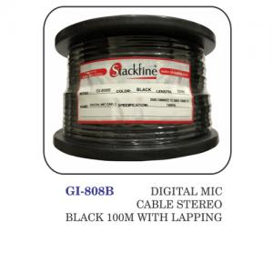 Digital Mic Cable Stereo Black With Lapping 100m