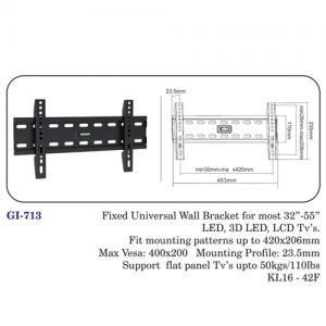 Fixed Universal Wall Bracket For Most 32" To 55" Led, 3d Led, Lcd Tvs